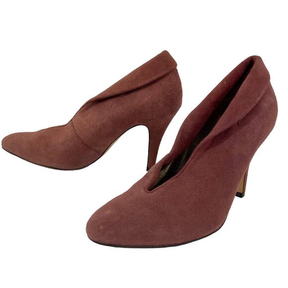 Dolce Vita mauve suede pumps, ladies 6 1/2 all leather high heel shoe - Picture 1 of 9